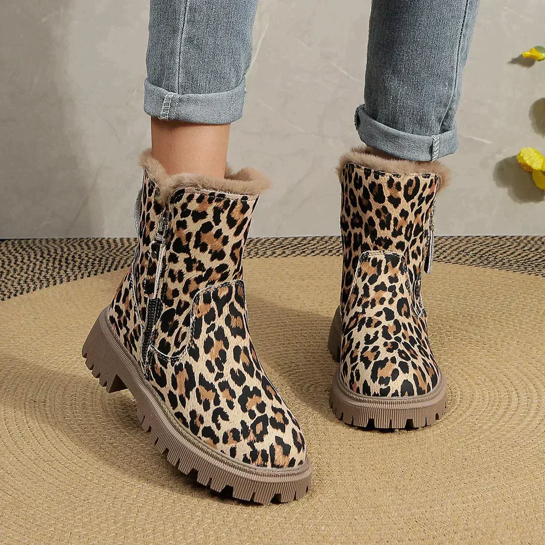 Stilla | Elegante støvler med leopardmønster