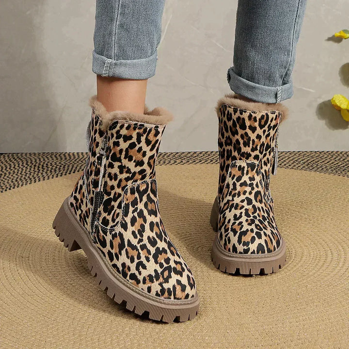 Stilla | Elegante støvler med leopardmønster