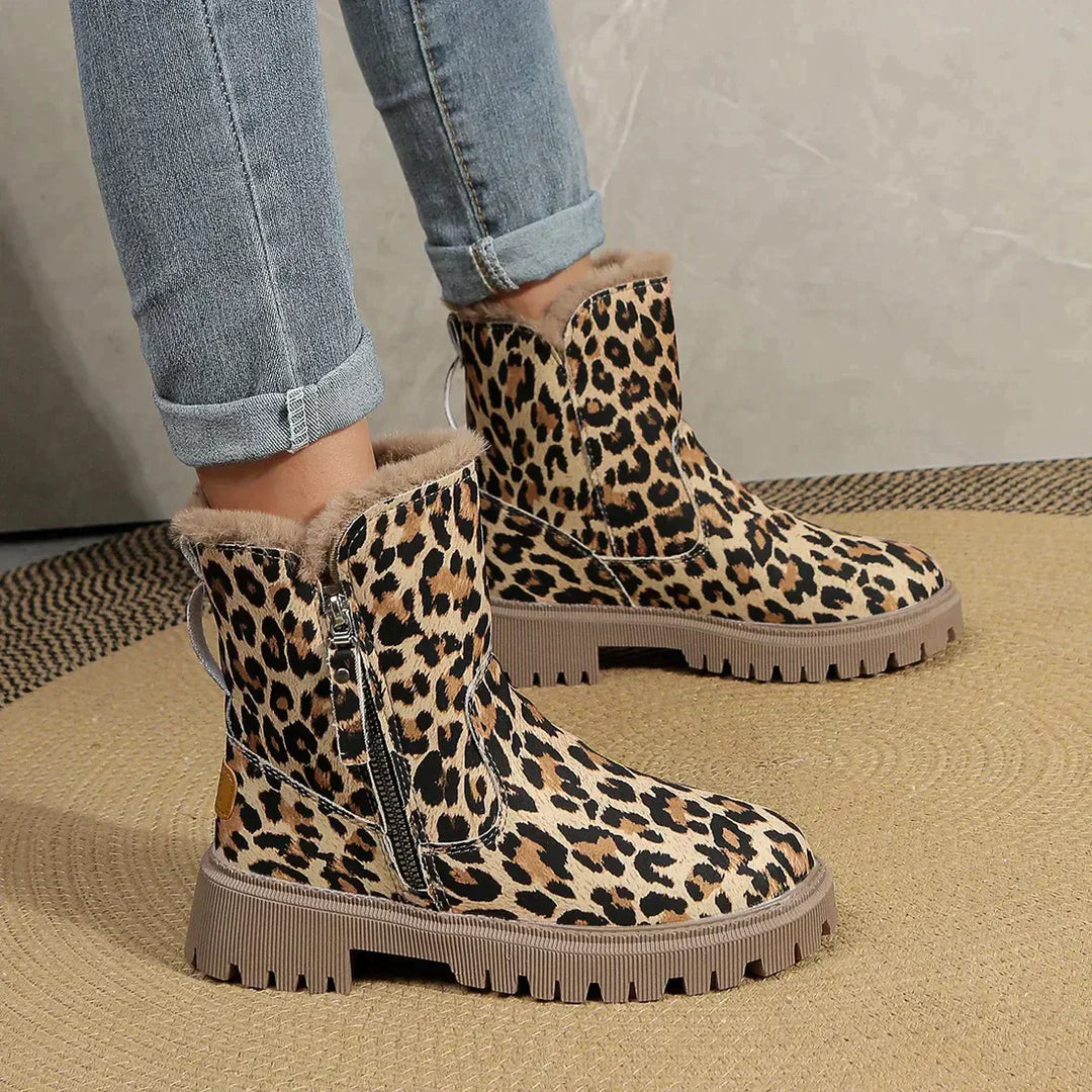 Stilla | Elegante støvler med leopardmønster