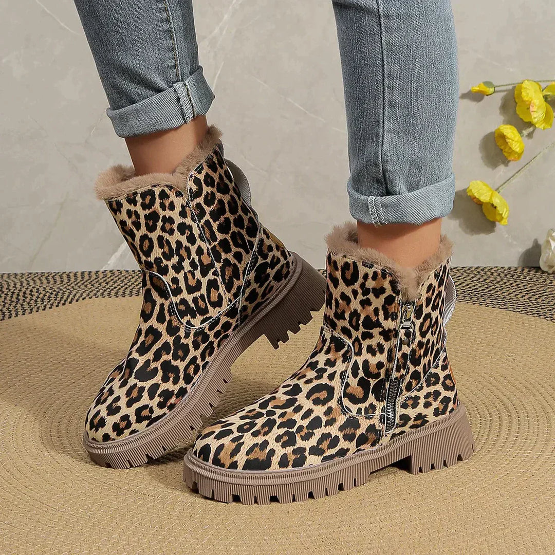 Stilla | Elegante støvler med leopardmønster