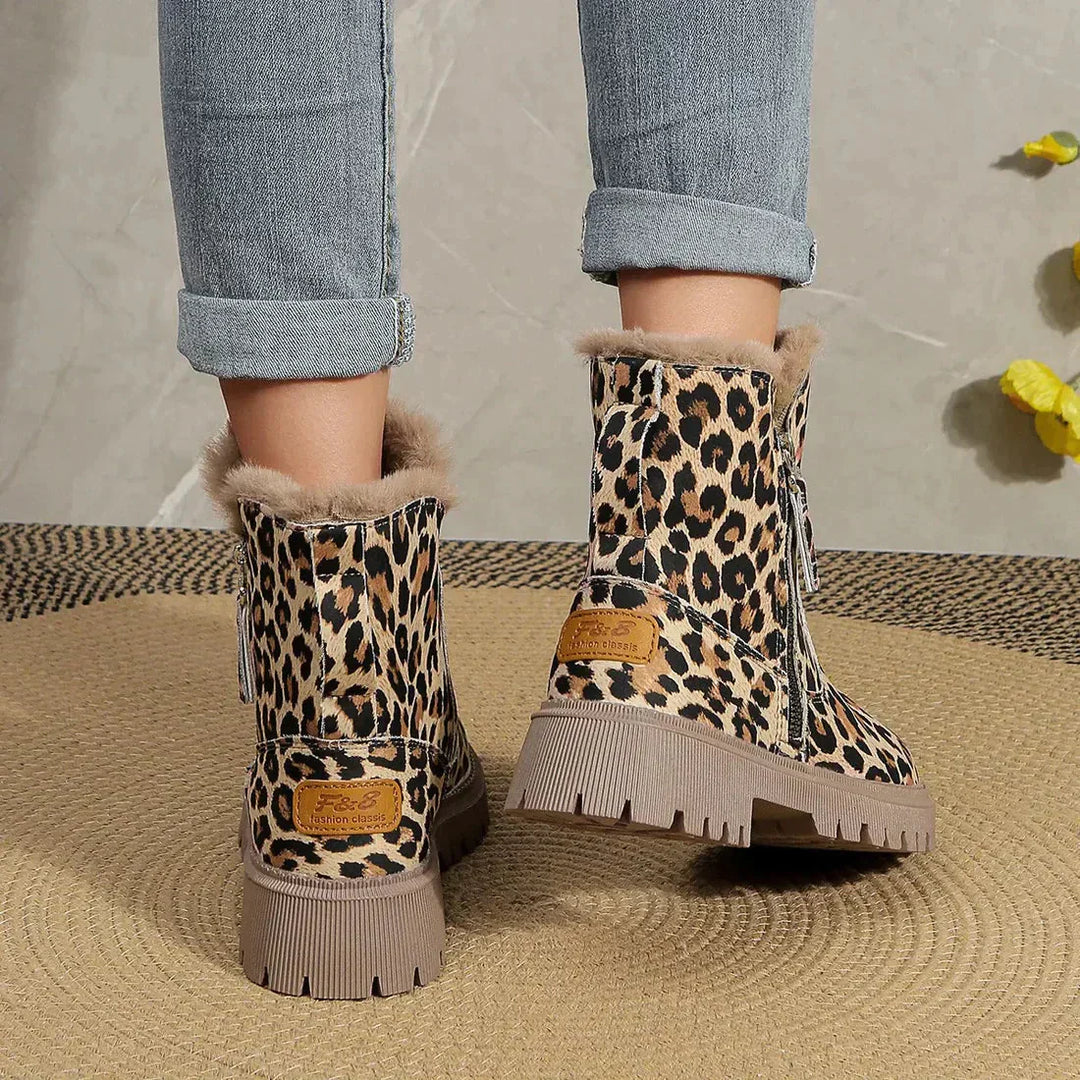Stilla | Elegante støvler med leopardmønster