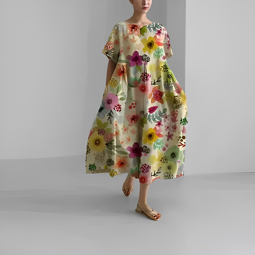Stilla | Boho Blomstret Kjole
