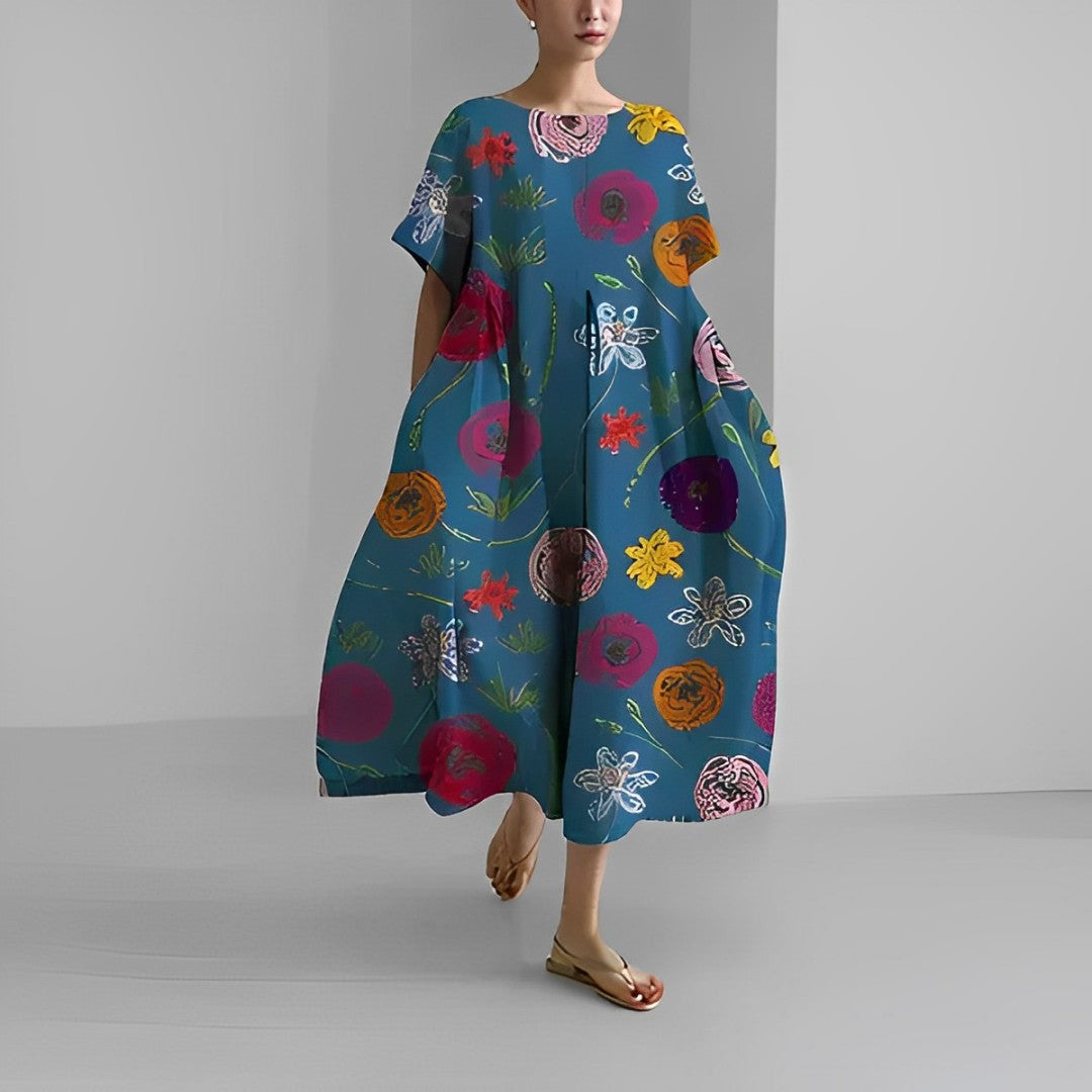 Stilla | Boho Blomstret Kjole