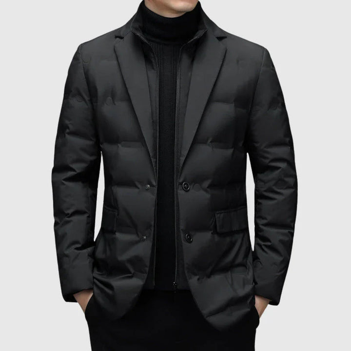 Stilla | Taljeret snit quilted blazer stil to knap lukning