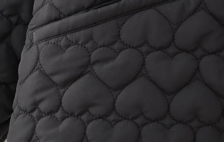Stilla | Vatteret veste med hjerte mønster