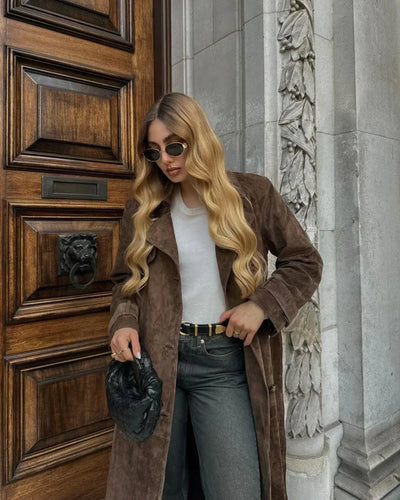 Stilla | Lang Suede jakke til elegante looks