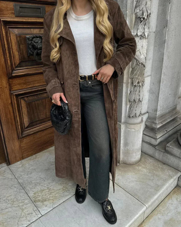 Stilla | Lang Suede jakke til elegante looks