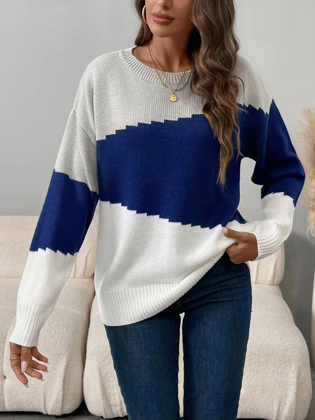 Stilla | Stribet Damepullover