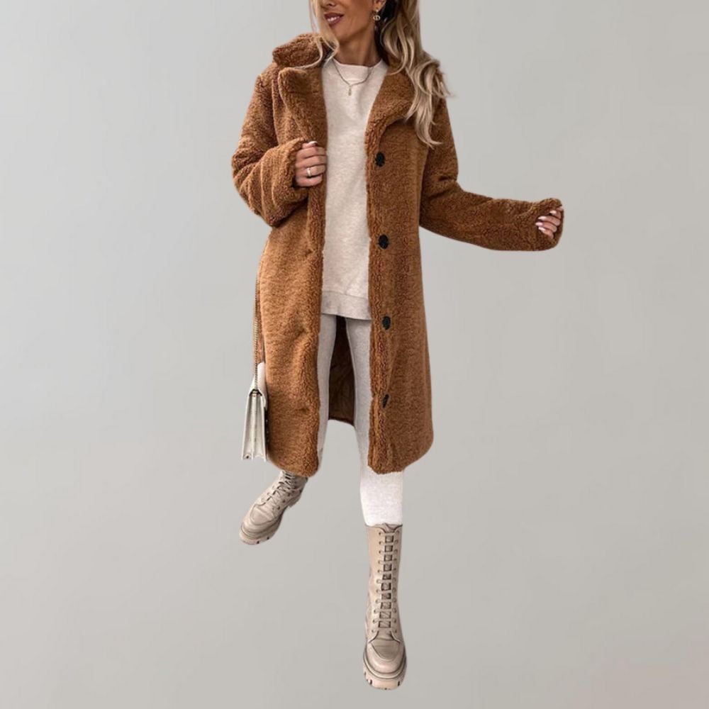 Stilla | Teddy Jakke til Damer Hvid Warm og Trendy