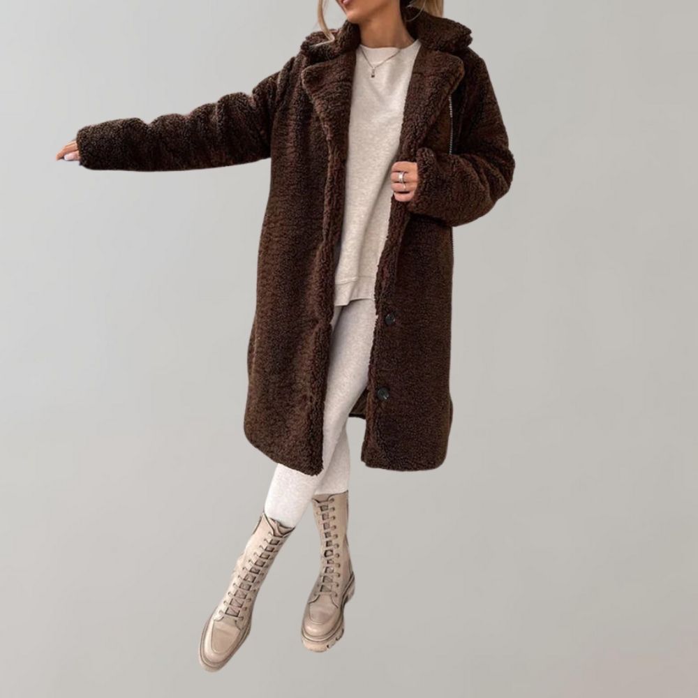Stilla | Teddy Jakke til Damer Hvid Warm og Trendy