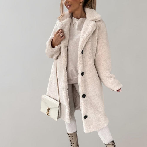Stilla | Teddy Jakke til Damer Hvid Warm og Trendy
