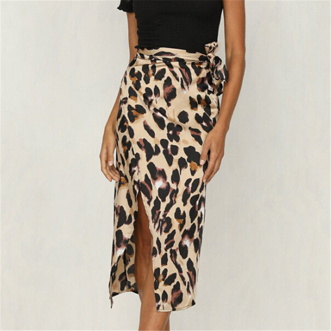 Stilla | Trend Nederdel Med Styliseret Leopardmønster