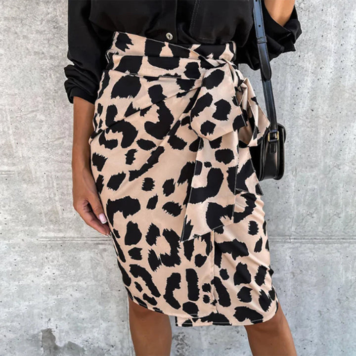 Stilla | Trend Nederdel Med Styliseret Leopardmønster