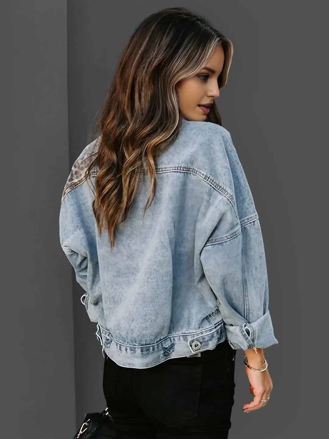 Stilla | Jeansjakke med dyreprint
