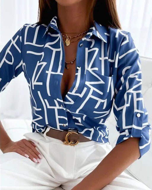 Stilla | Slim Fit Bluse Med Lange Ærmer