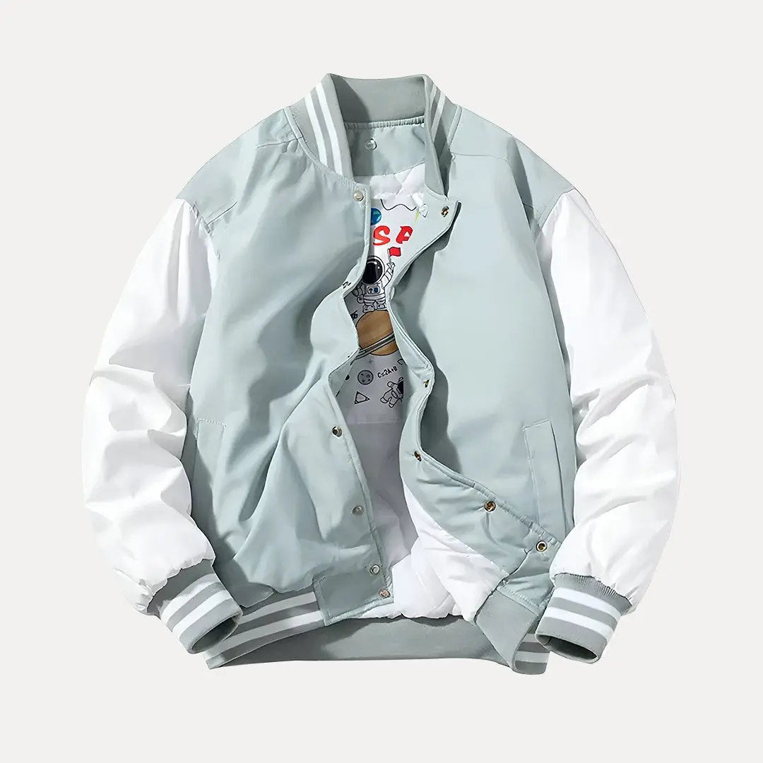 Stilla | Patchwork Aftagelig Hætte Varsity Jakke