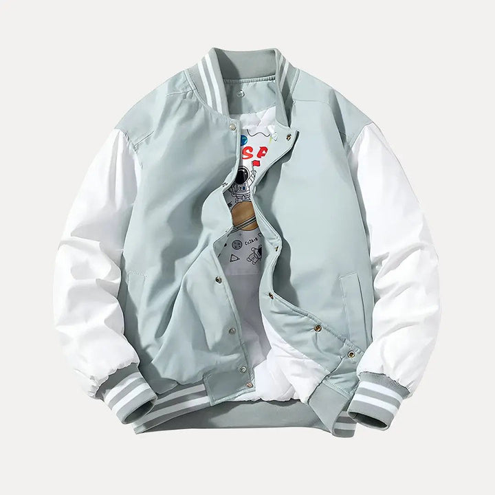 Stilla | Patchwork Aftagelig Hætte Varsity Jakke