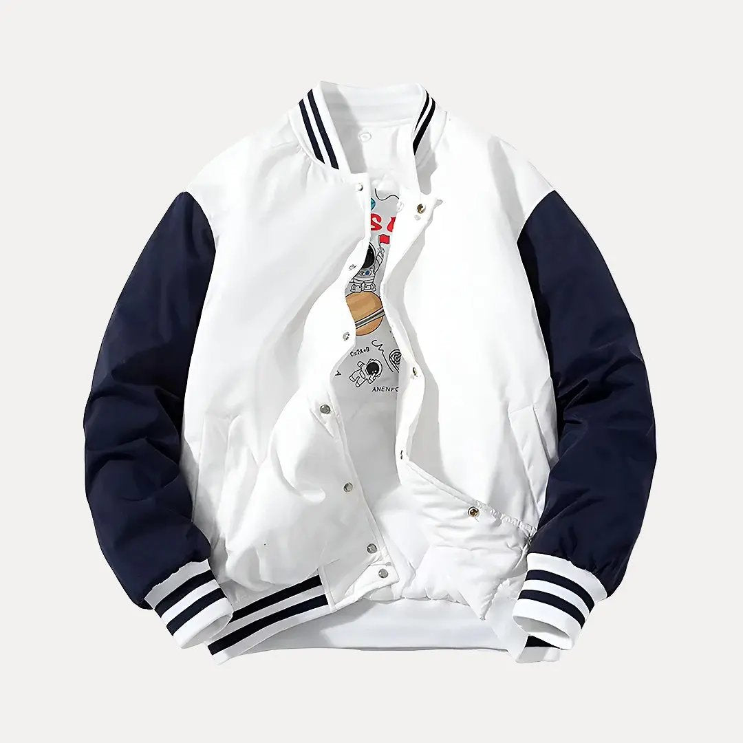 Stilla | Patchwork Aftagelig Hætte Varsity Jakke