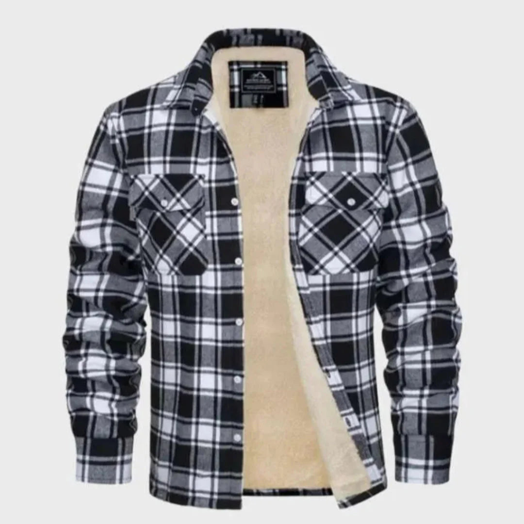 Stilla | Sherpa-Foring Flanneljakke