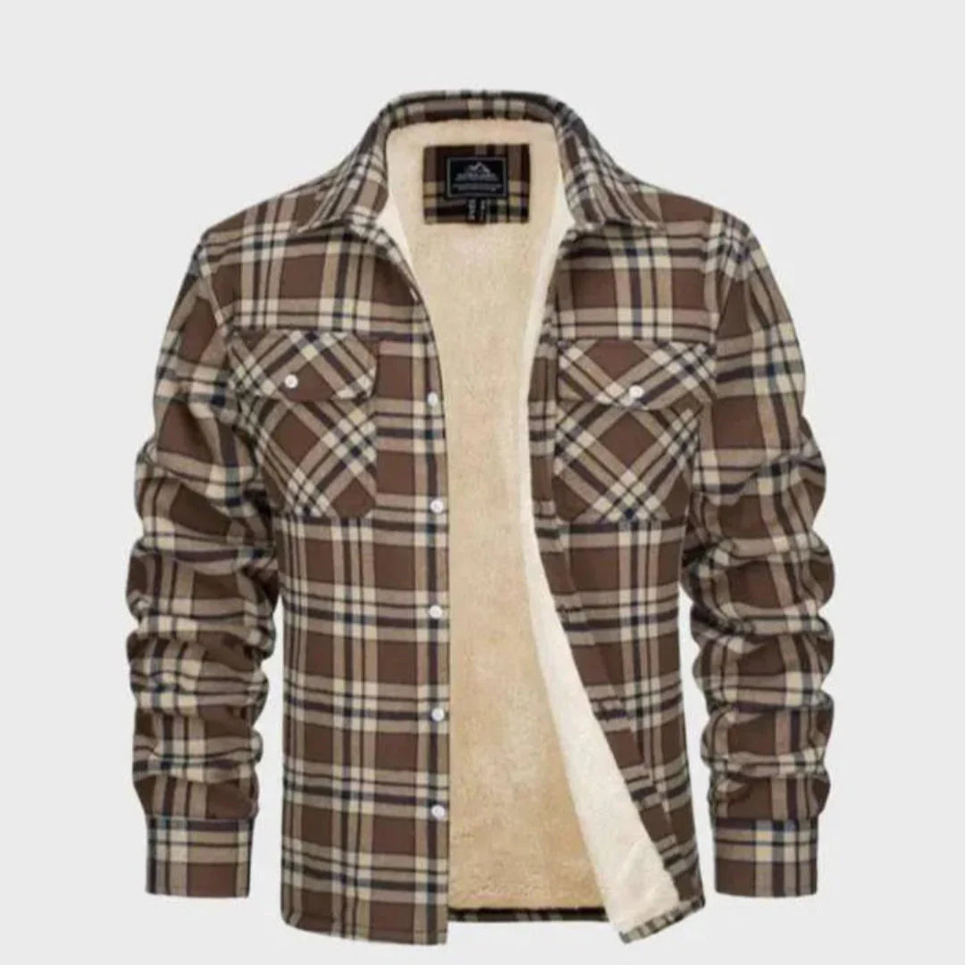 Stilla | Sherpa-Foring Flanneljakke