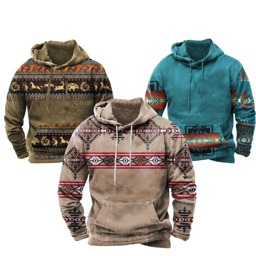 Stilla | Komfortabel Aztec-hoodie til afslappede stilarter