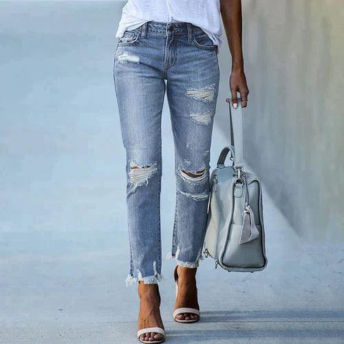 Stilla | Trendy Ripped Jeans Bukser