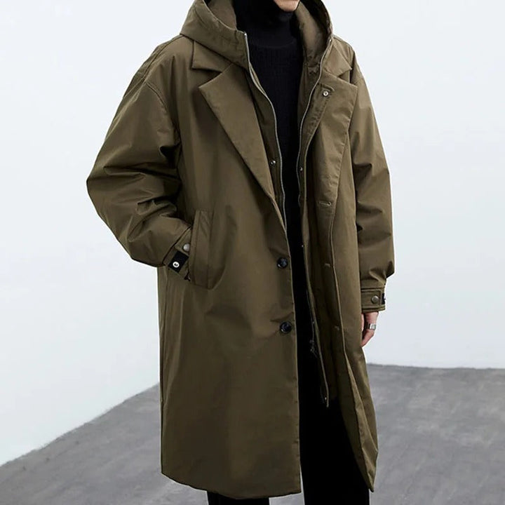 Stilla | Herre Varm Vandtæt Trench - Elegant Steppet Puffer Design
