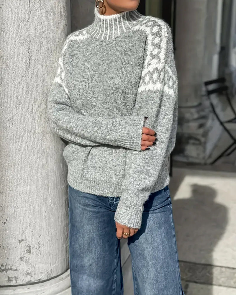 Stilla | Signeret sweatshirt med høj krave