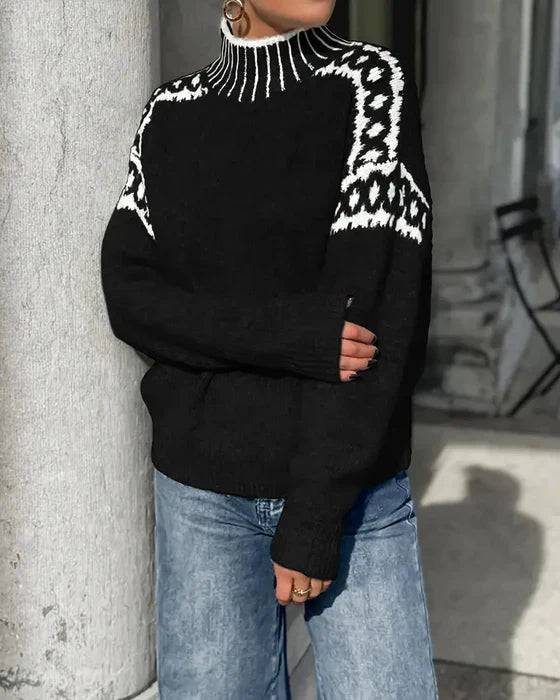 Stilla | Signeret sweatshirt med høj krave