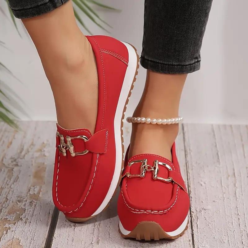 Stilla | Metallic Buckle Slip On Vandresko Damesko