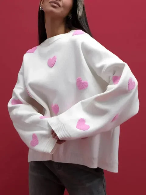 Stilla | Pullover med strikket hjerte