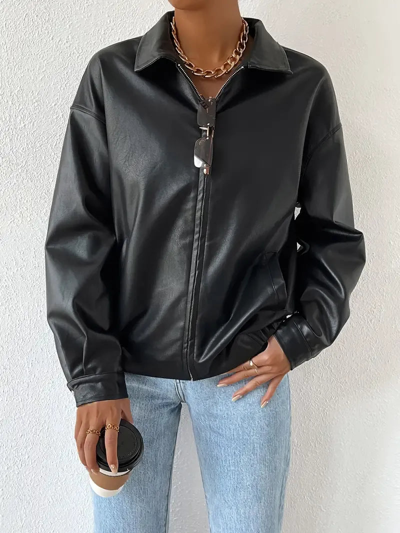 Stilla | Dame Oversized Zip-Up Jakke