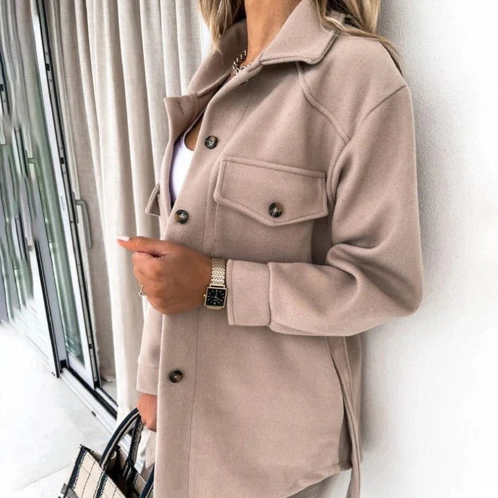 Stilla | Damens Oversized Button-Down Skjortejakke