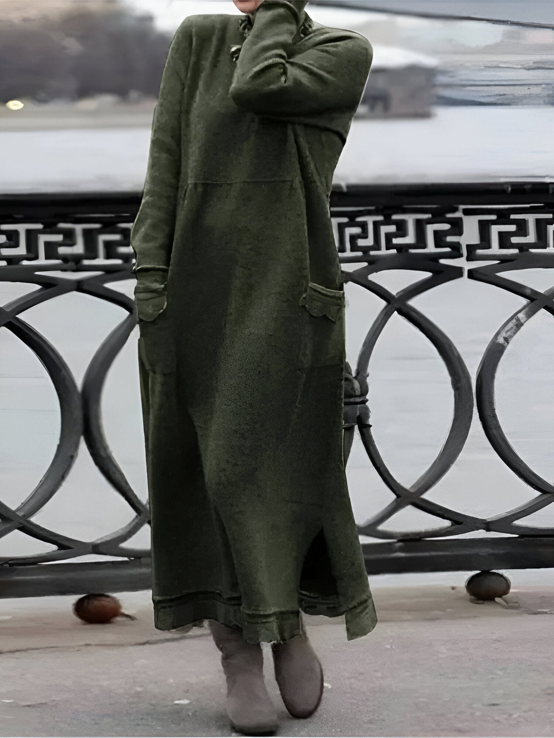 Stilla | Hyggeligt Velour Sweatshirt Kjole