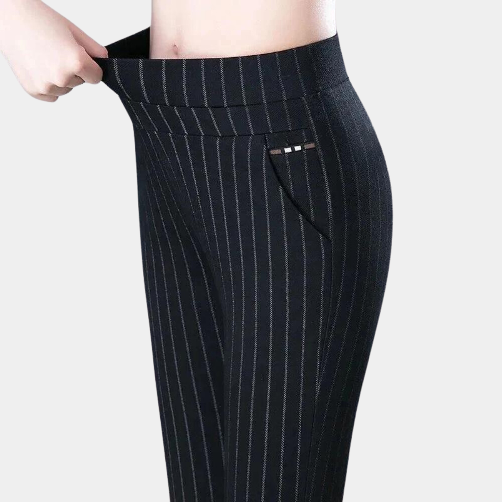 Stilla | Slim Fit Høj Talje Stretchstof Ankellang Elegant Stil
