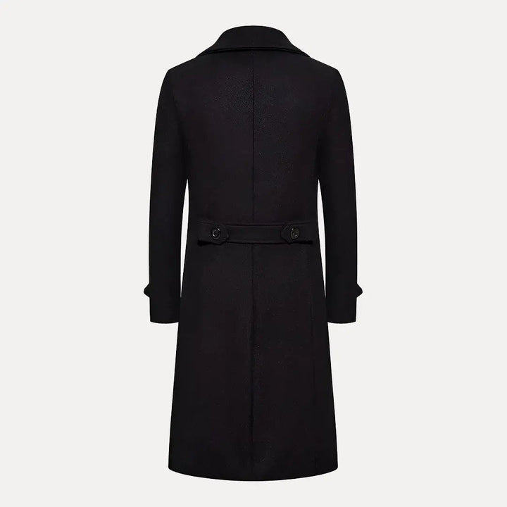 Stilla | Dobbeltradet Knap Uld Trenchcoat