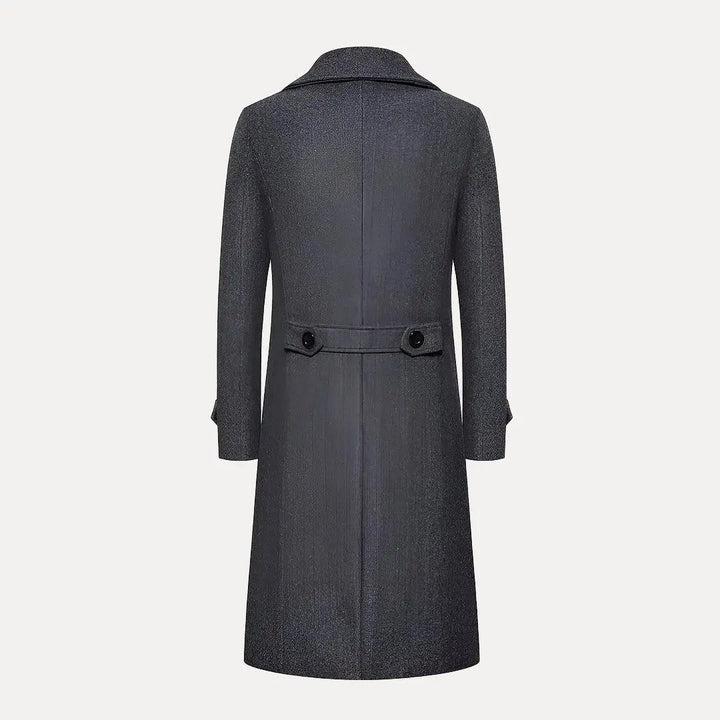 Stilla | Dobbeltradet Knap Uld Trenchcoat