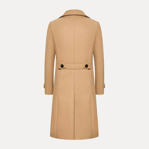 Stilla | Dobbeltradet Knap Uld Trenchcoat
