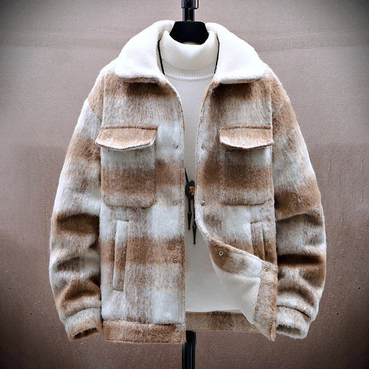 Stilla | Ternet Uld-Look-Jakke med Fleece-Fór