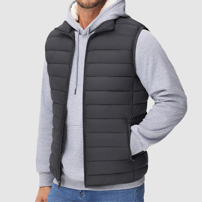 Stilla | Puffer-Vandafvisende Vest med Pakbart Design