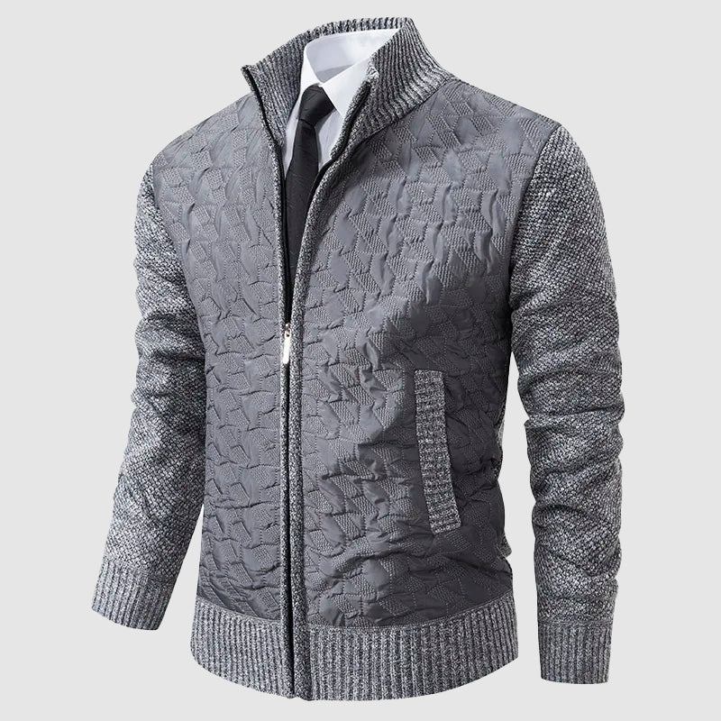 Stilla | Quilted Cardigan med Ståkrave