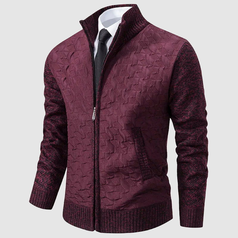 Stilla | Quilted Cardigan med Ståkrave