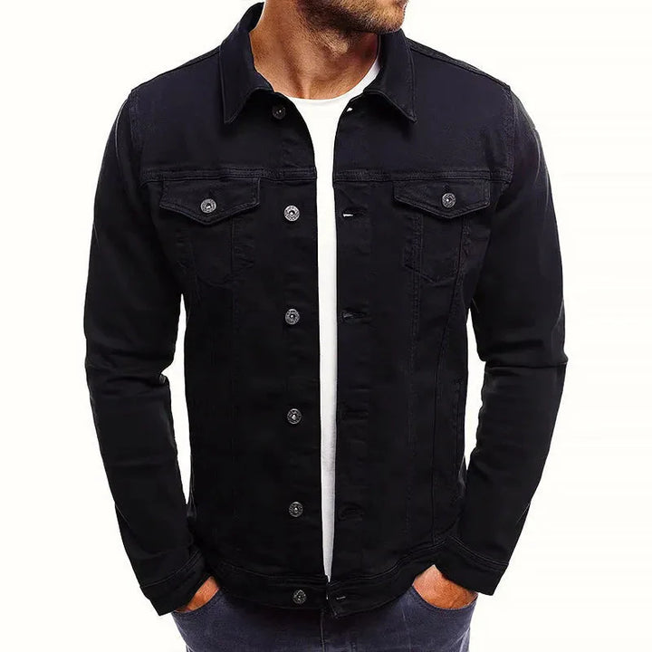 Stilla | Slim-Fit Knapliste Denim-Jakke