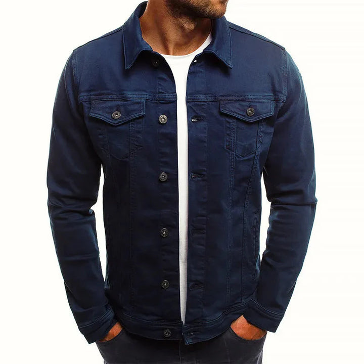 Stilla | Slim-Fit Knapliste Denim-Jakke
