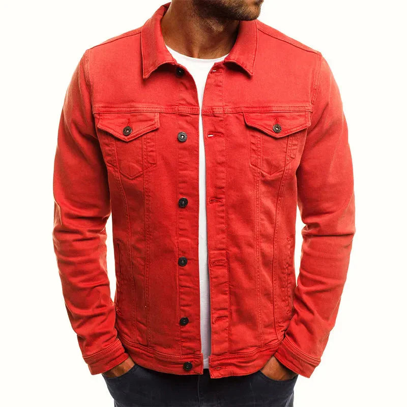 Stilla | Slim-Fit Knapliste Denim-Jakke