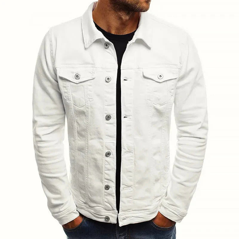 Stilla | Slim-Fit Knapliste Denim-Jakke
