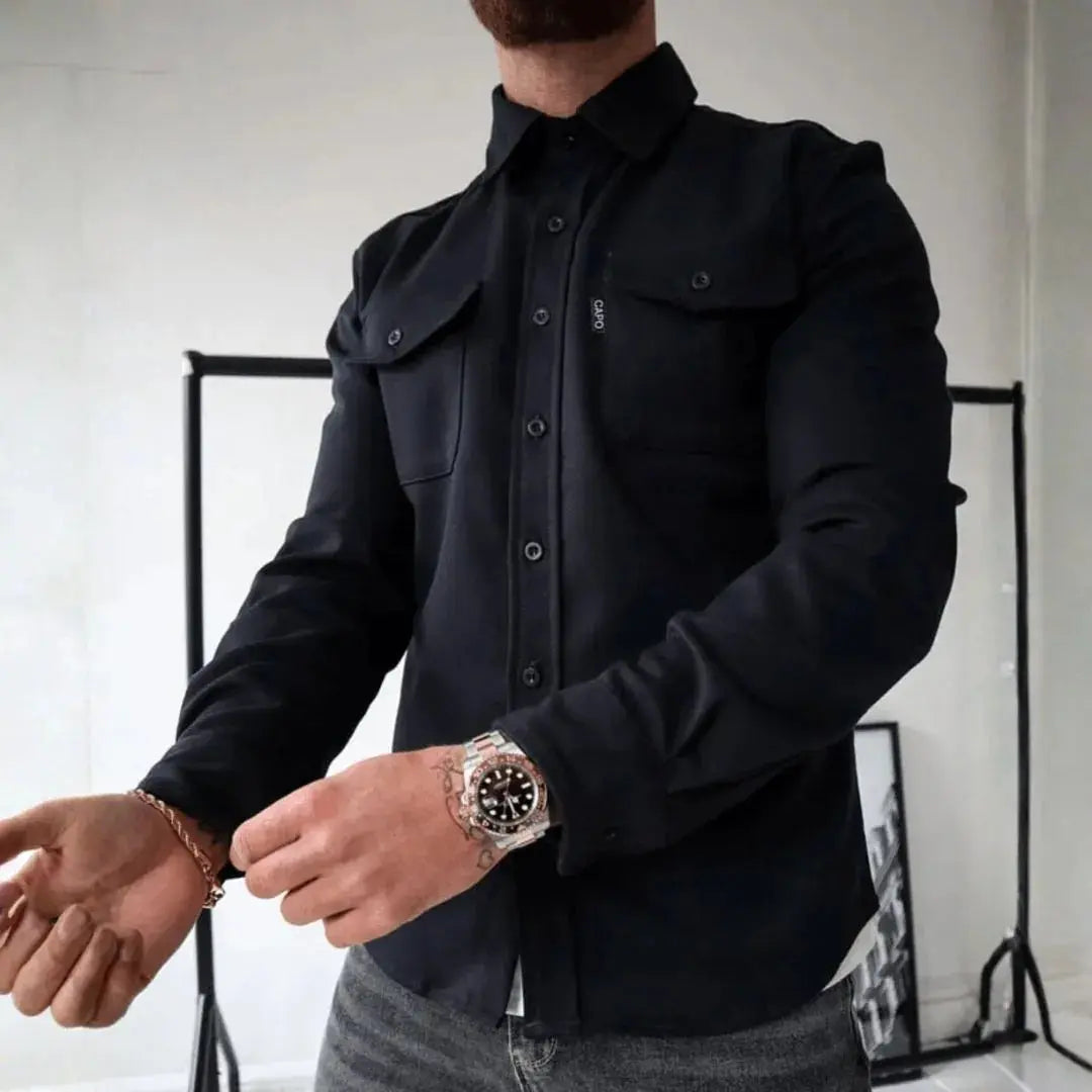 Stilla | Struktureret Knap-Down Fritids-Overshirt