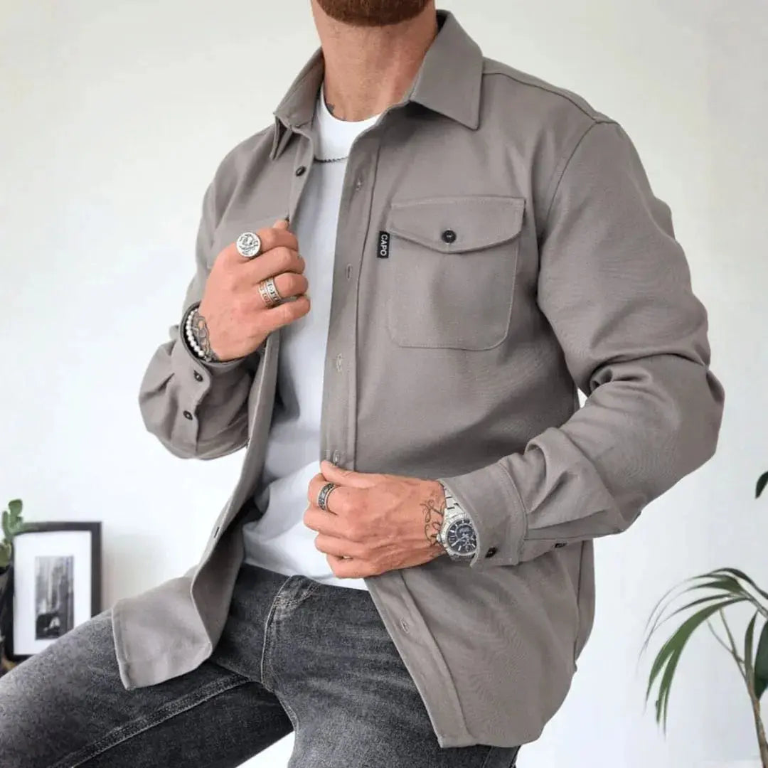 Stilla | Struktureret Knap-Down Fritids-Overshirt
