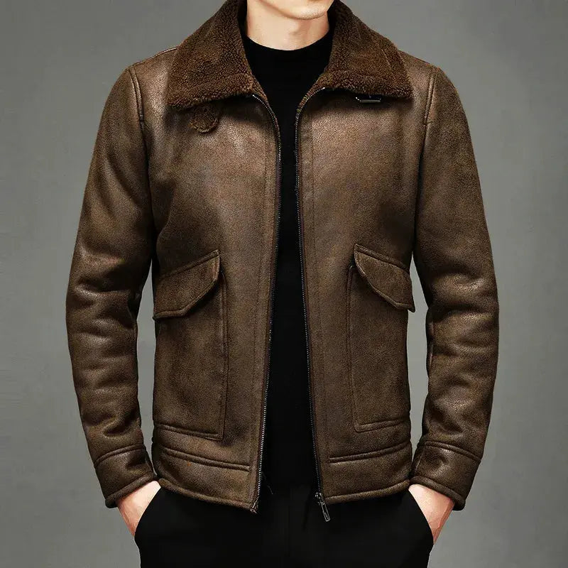 Stilla | Vintage Merino-Shepherd Pilotjakke