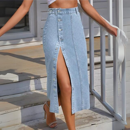 Skovae | Elegant Jeansnederdel